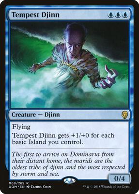 Tempest Djinn card from Dominaria
