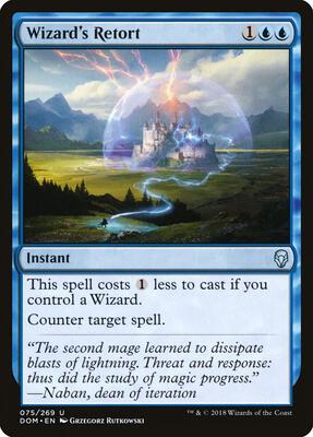 Wizard's Retort card from Dominaria