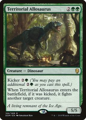 Territorial Allosaurus card from Dominaria