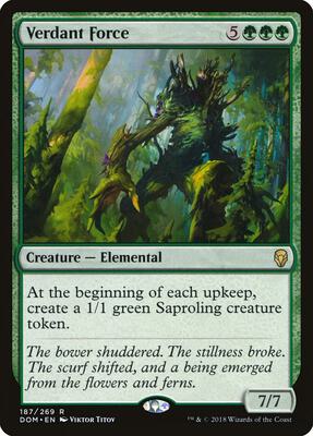 Verdant Force card from Dominaria