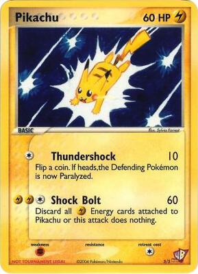 Pikachu - 5/5 card from Kids WB Promos