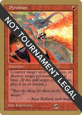 Pyroblast - 1997 Jakub Slemr (5ED) (SB) card from World Championship Decks