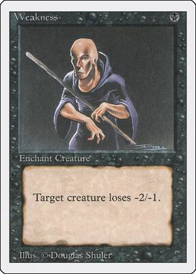 Weakness card from Revised Edition