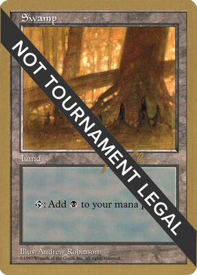 Swamp (444) - 1997 Jakub Slemr (5ED) card from World Championship Decks