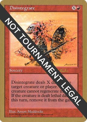 Disintegrate - 1997 Janosch Kuhn (5ED) card from World Championship Decks