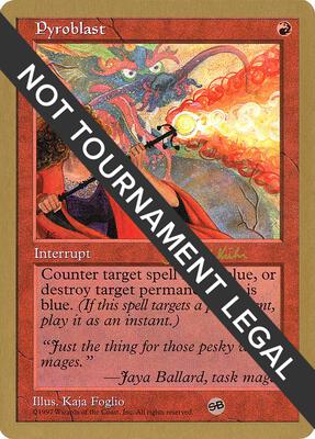 Pyroblast - 1997 Janosch Kuhn (5ED) (SB) card from World Championship Decks