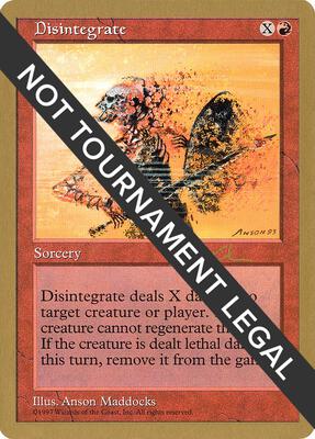 Disintegrate - 1997 Paul McCabe (5ED) card from World Championship Decks
