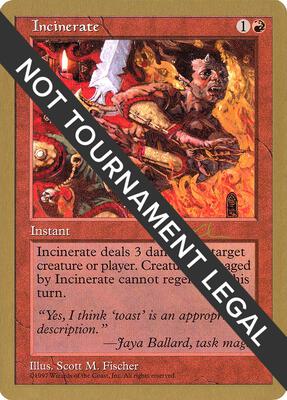 Incinerate - 1997 Paul McCabe (5ED) card from World Championship Decks