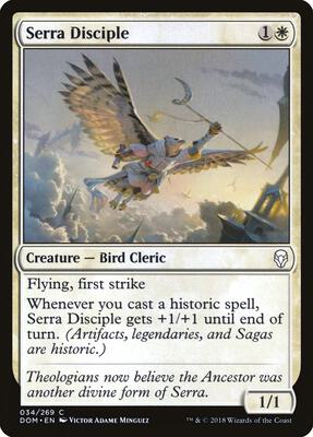 Serra Disciple card from Dominaria