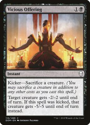 Vicious Offering card from Dominaria