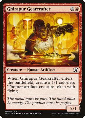 Ghirapur Gearcrafter card from Duel Decks: Elves vs. Inventors