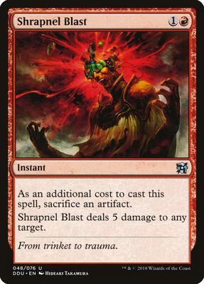 Shrapnel Blast card from Duel Decks: Elves vs. Inventors