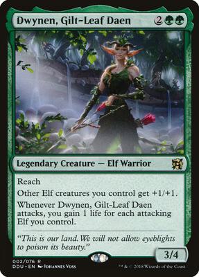 Dwynen, Gilt-Leaf Daen card from Duel Decks: Elves vs. Inventors
