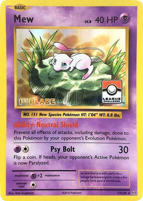 Mew - 53/108 (League Challenge) [1st Place] card from League & Championship Cards
