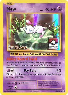 Mew - 53/108 (League Challenge) [4th Place] card from League & Championship Cards