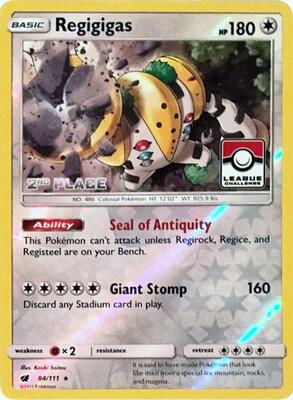 Regigigas - 84/111 (League Challenge) [2nd Place] card from League & Championship Cards
