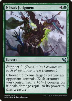 Nissa's Judgment card from Duel Decks: Elves vs. Inventors