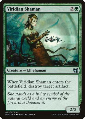 Viridian Shaman card from Duel Decks: Elves vs. Inventors