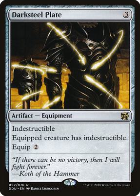 Darksteel Plate card from Duel Decks: Elves vs. Inventors