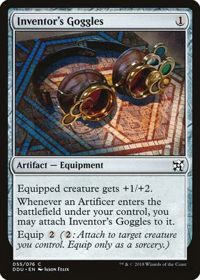 Inventor's Goggles card from Duel Decks: Elves vs. Inventors