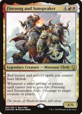 Firesong and Sunspeaker card from Buy-A-Box Promos