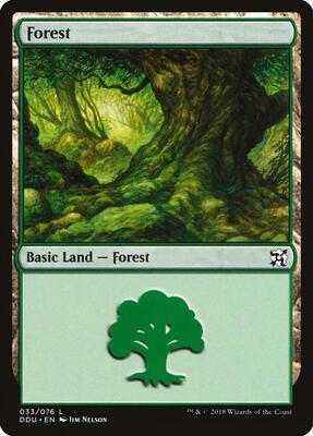 Forest (033) card from Duel Decks: Elves vs. Inventors
