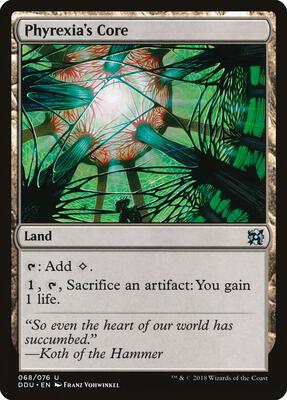 Phyrexia's Core card from Duel Decks: Elves vs. Inventors