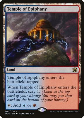 Temple of Epiphany card from Duel Decks: Elves vs. Inventors