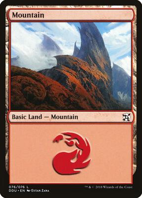 Mountain (076) card from Duel Decks: Elves vs. Inventors