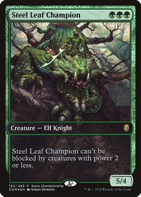 Steel Leaf Champion card from Game Day & Store Championship Promos
