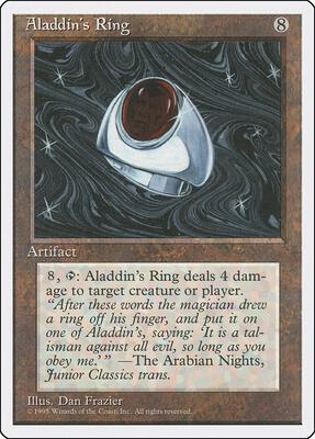 Aladdin's Ring card from Fourth Edition