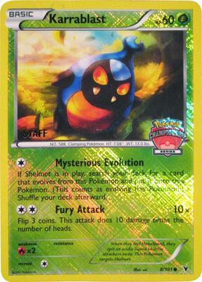 Karrablast - 8/101 (Championship Series) [Staff] card from League & Championship Cards