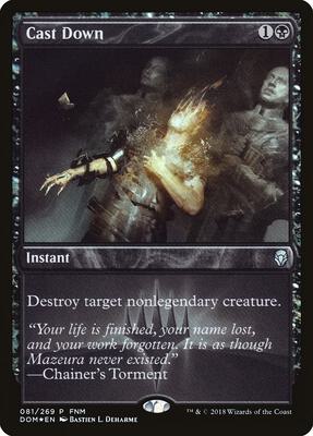 Cast Down card from FNM Promos