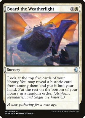 Board the Weatherlight card from Dominaria