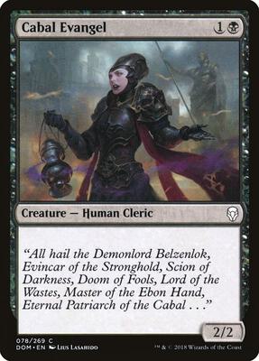 Cabal Evangel card from Dominaria