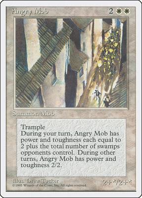 Angry Mob card from Fourth Edition