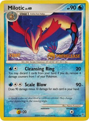 Milotic - 70/147 (Prerelease) [Staff] card from Nintendo Promos
