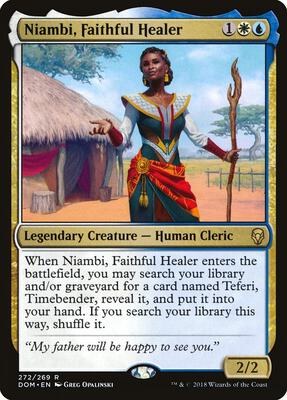 Niambi, Faithful Healer card from Dominaria