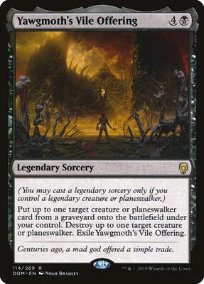Yawgmoth's Vile Offering card from Dominaria