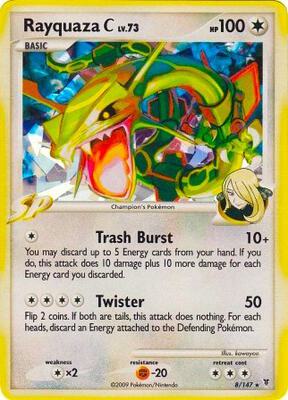Rayquaza C - 8/147 (Cracked Ice) card from Miscellaneous Cards & Products