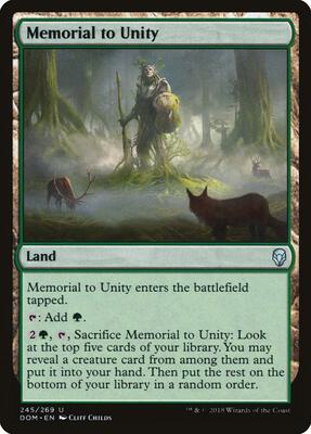 Memorial to Unity card from Dominaria