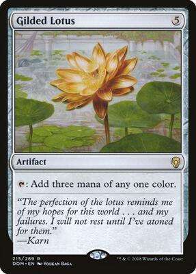 Gilded Lotus card from Dominaria