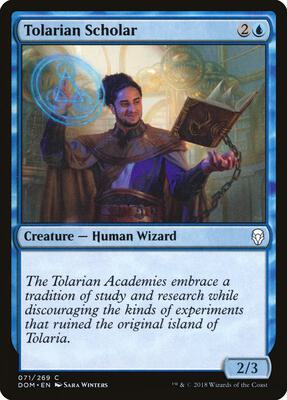 Tolarian Scholar card from Dominaria