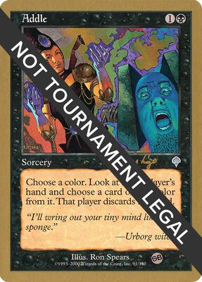 Addle - 2001 Tom van de Logt (INV) (SB) card from World Championship Decks