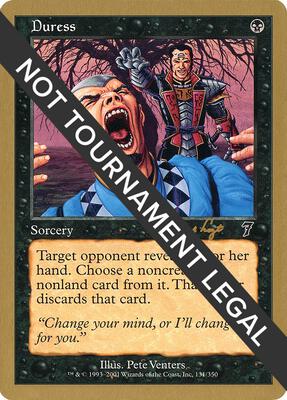 Duress - 2001 Tom van de Logt (7ED) card from World Championship Decks