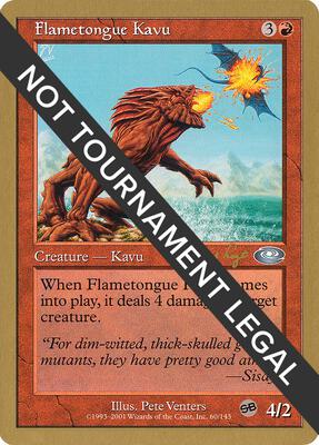 Flametongue Kavu - 2001 Tom van de Logt (PLS) (SB) card from World Championship Decks