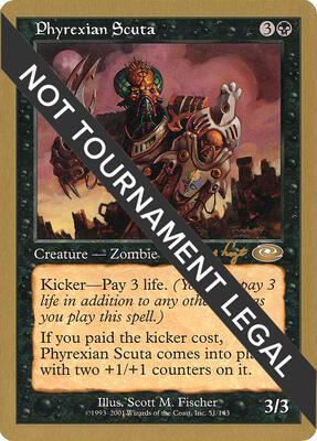 Phyrexian Scuta - 2001 Tom van de Logt (PLS) card from World Championship Decks