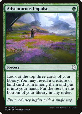 Adventurous Impulse card from Dominaria