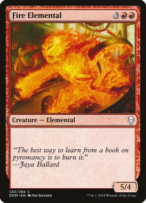 Fire Elemental card from Dominaria