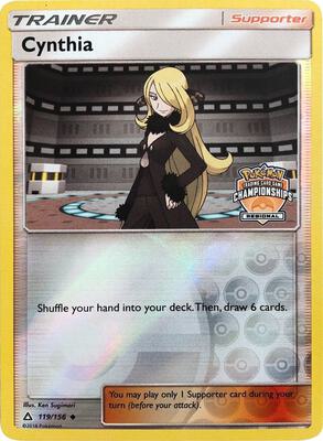 Cynthia - 119/156 (Regional Championships) card from League & Championship Cards